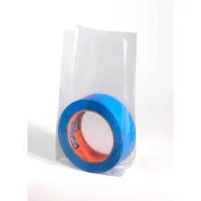 24" x 24" x 48" x 1.5 mil Clear Eco-Manufactured Plastic Side-Gusseted Bags (Roll of 100)
