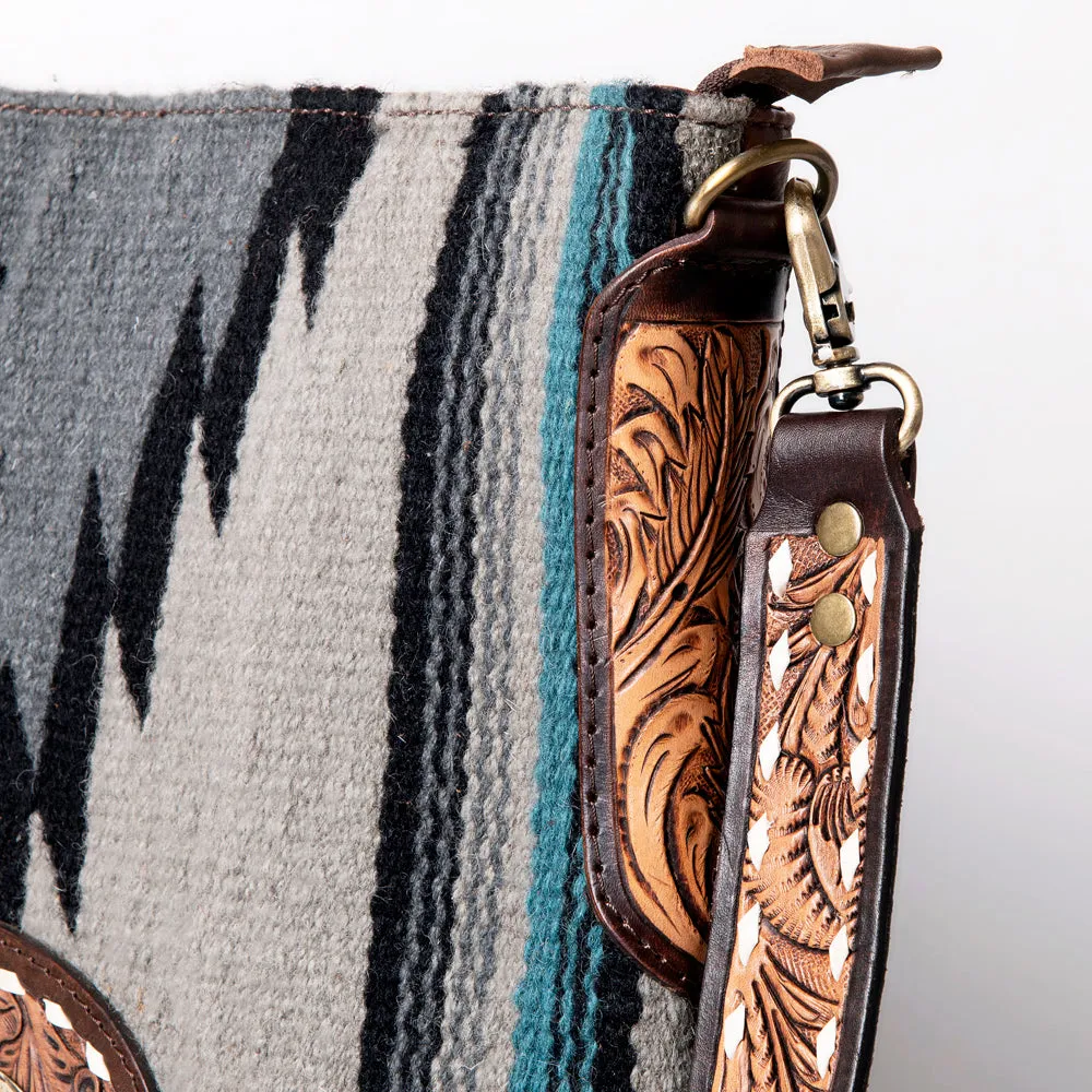 American Darling ADBGA283A Messenger Hand Tooled Saddle Blanket Genuine Leather women bag western handbag purse