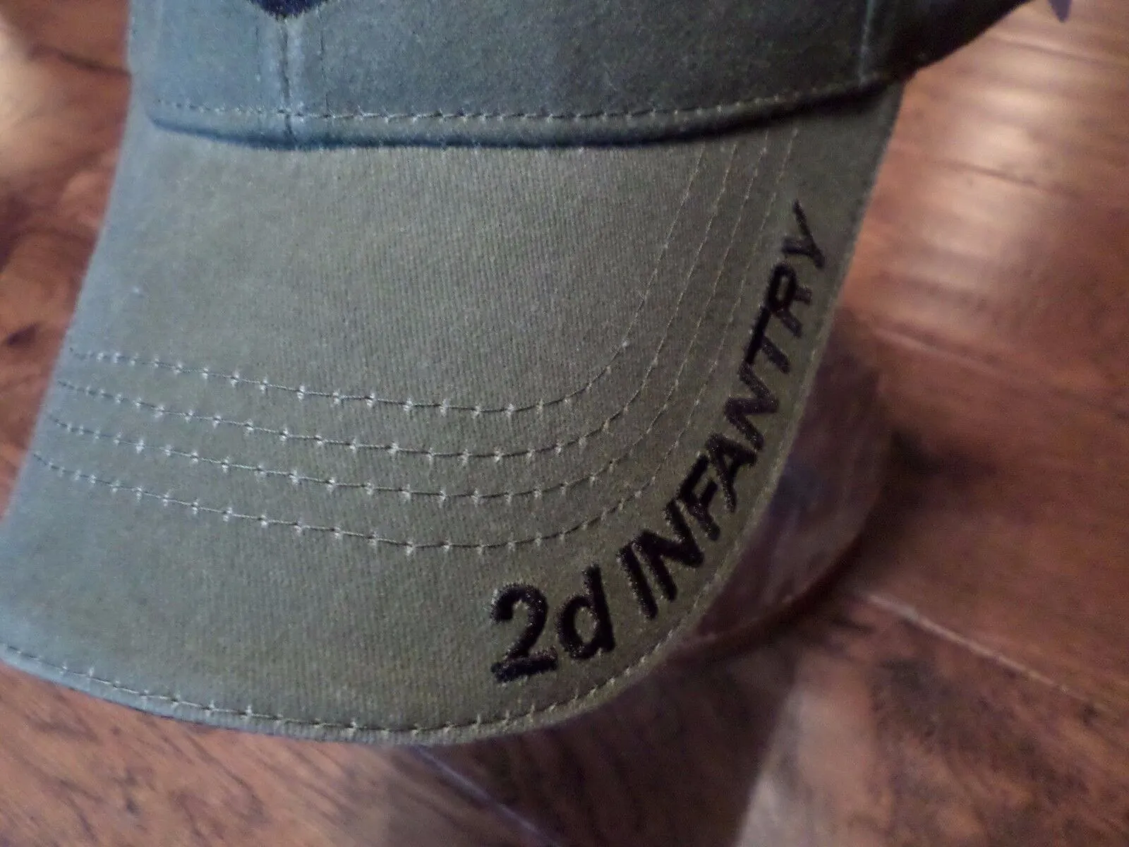 ARMY 2d INFANTRY DIVISION HAT EMBROIDERED U.S MILITARY CAP OD GREEN STONEWASHED