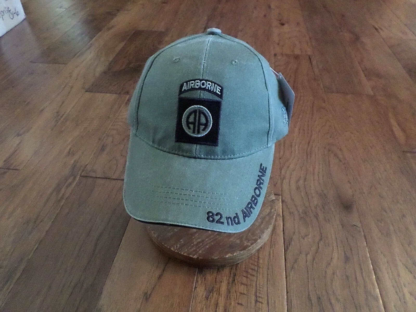 ARMY 82nd AIRBORNE HAT EMBROIDERED MILITARY BALL CAP STONE WASHED OD GREEN