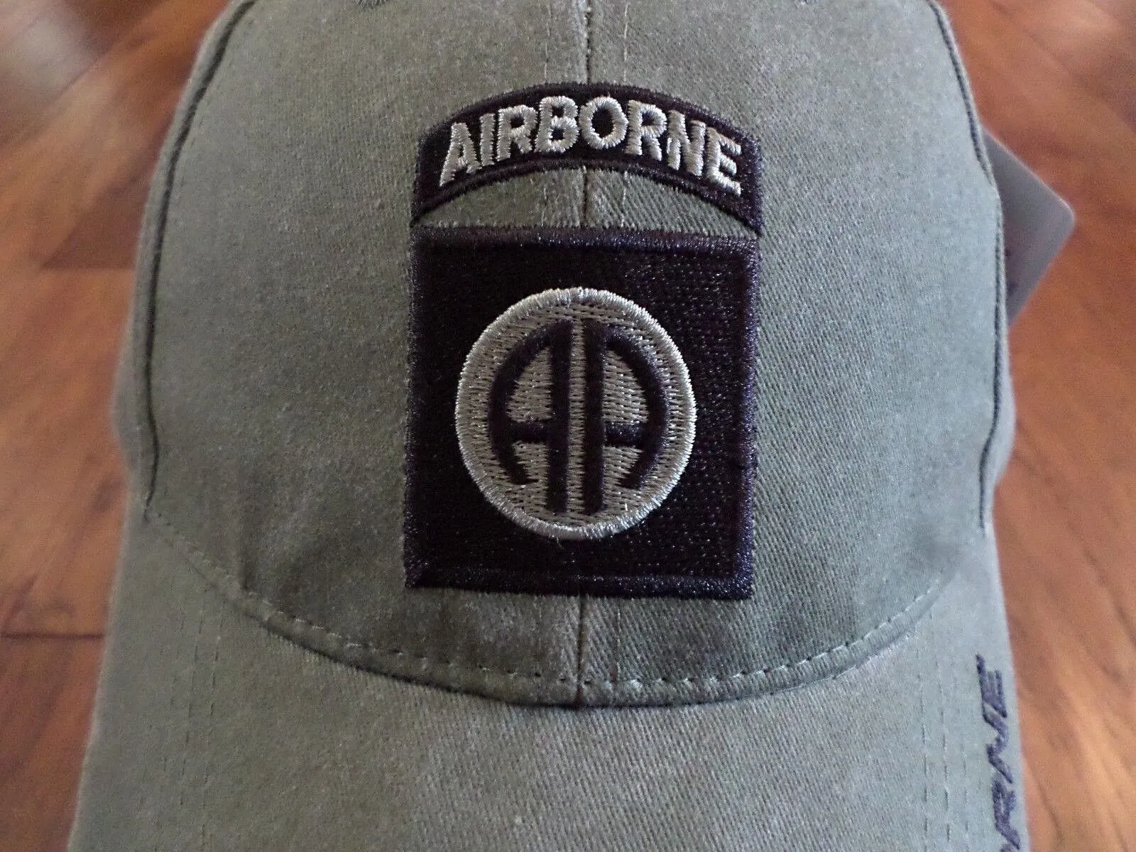 ARMY 82nd AIRBORNE HAT EMBROIDERED MILITARY BALL CAP STONE WASHED OD GREEN