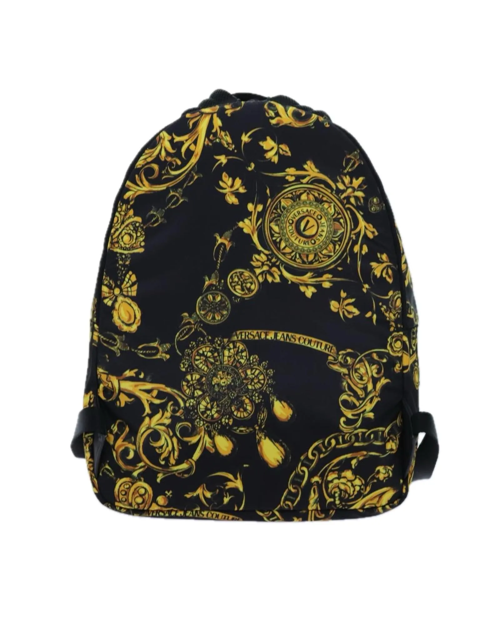 Black and Yellow Nylon Backpack by Gianni Versace