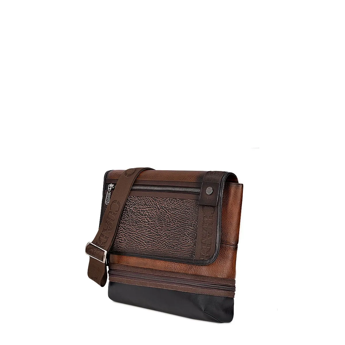 BOC08TI - Cuadra chocolate shark casual crossbody messenger for men / women