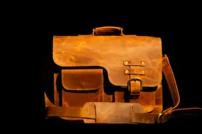 Brown Rústico Cartero Bag