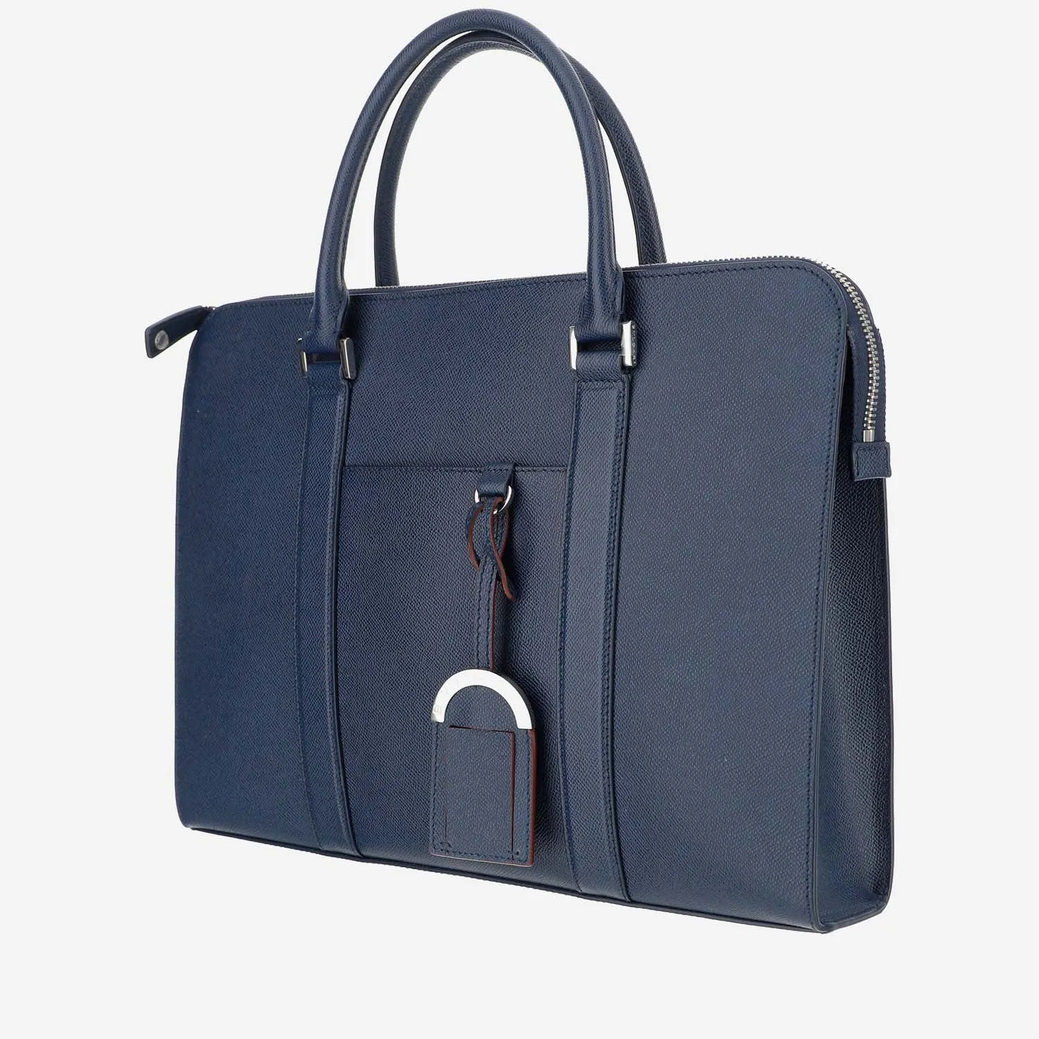 Bulgari Double Handle Logo Engraved Briefcase