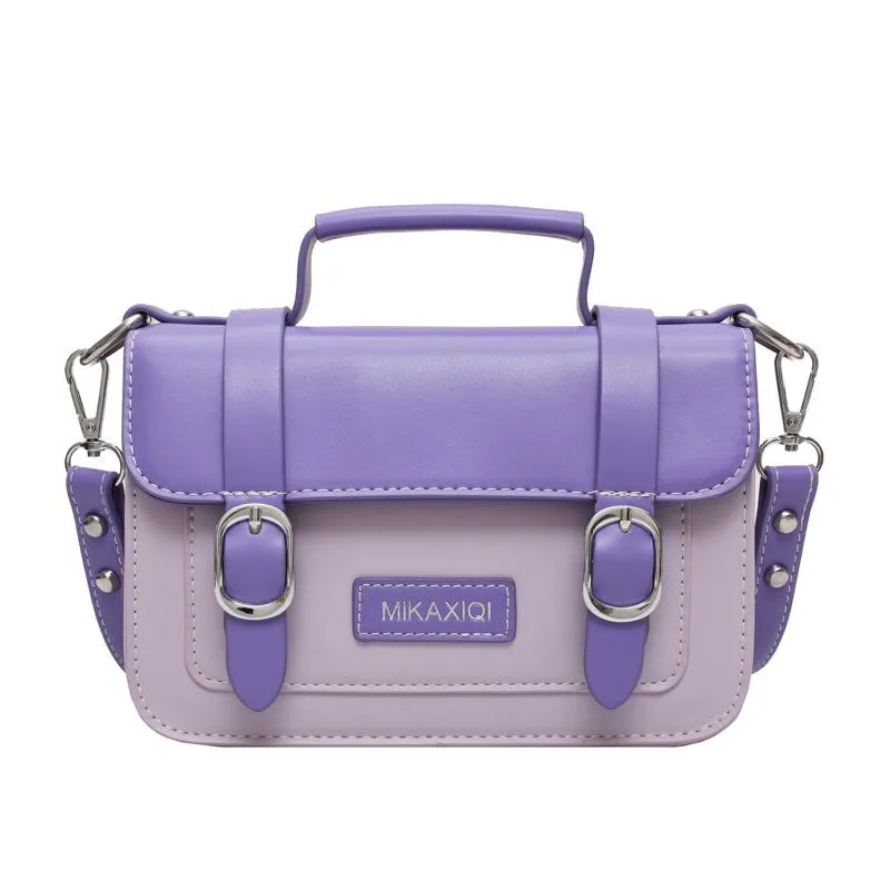 Christmas Gift Contrast Color Female Tote Bag Pu Leather Crossbody Bags For Women 2020 Summer Shoulder Handbags Female Travel Cross Body Bag