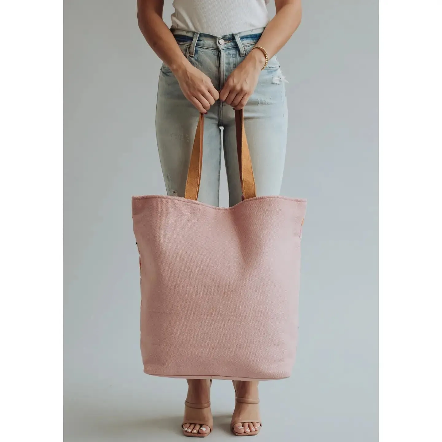 Pink, Teal & Orange Aztec Tote