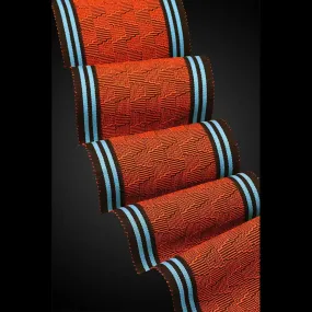 RED Scarf or Shawl in Paprika and Iriquois, Sosumi Weaving by Pamela Whitlock