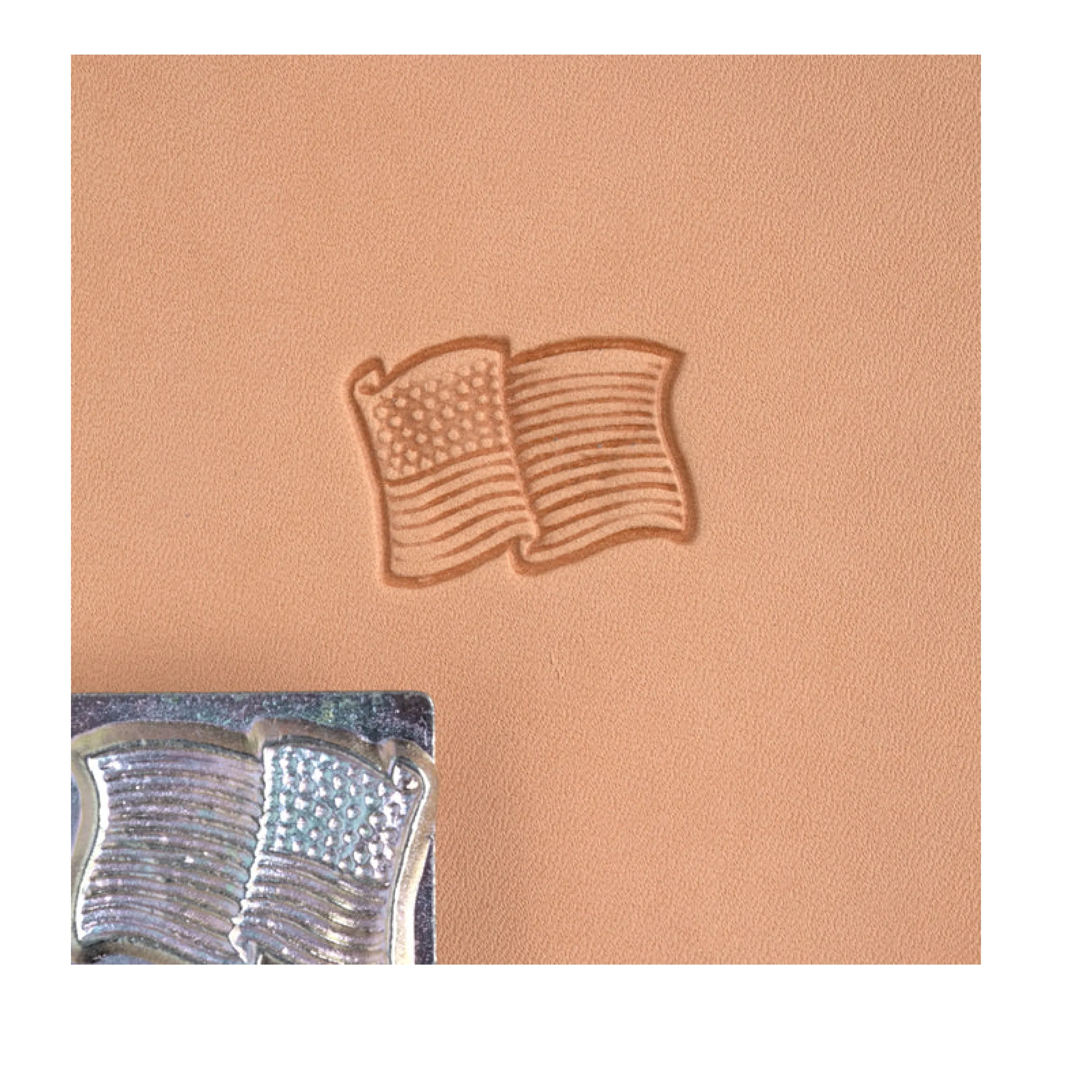 Tandy Leather Craftool 3D USA Flag Stamp 88354-00
