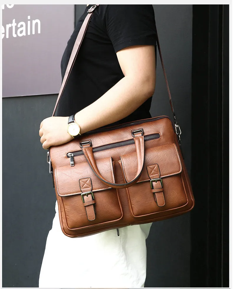 Zipper Men Briefcases Bags